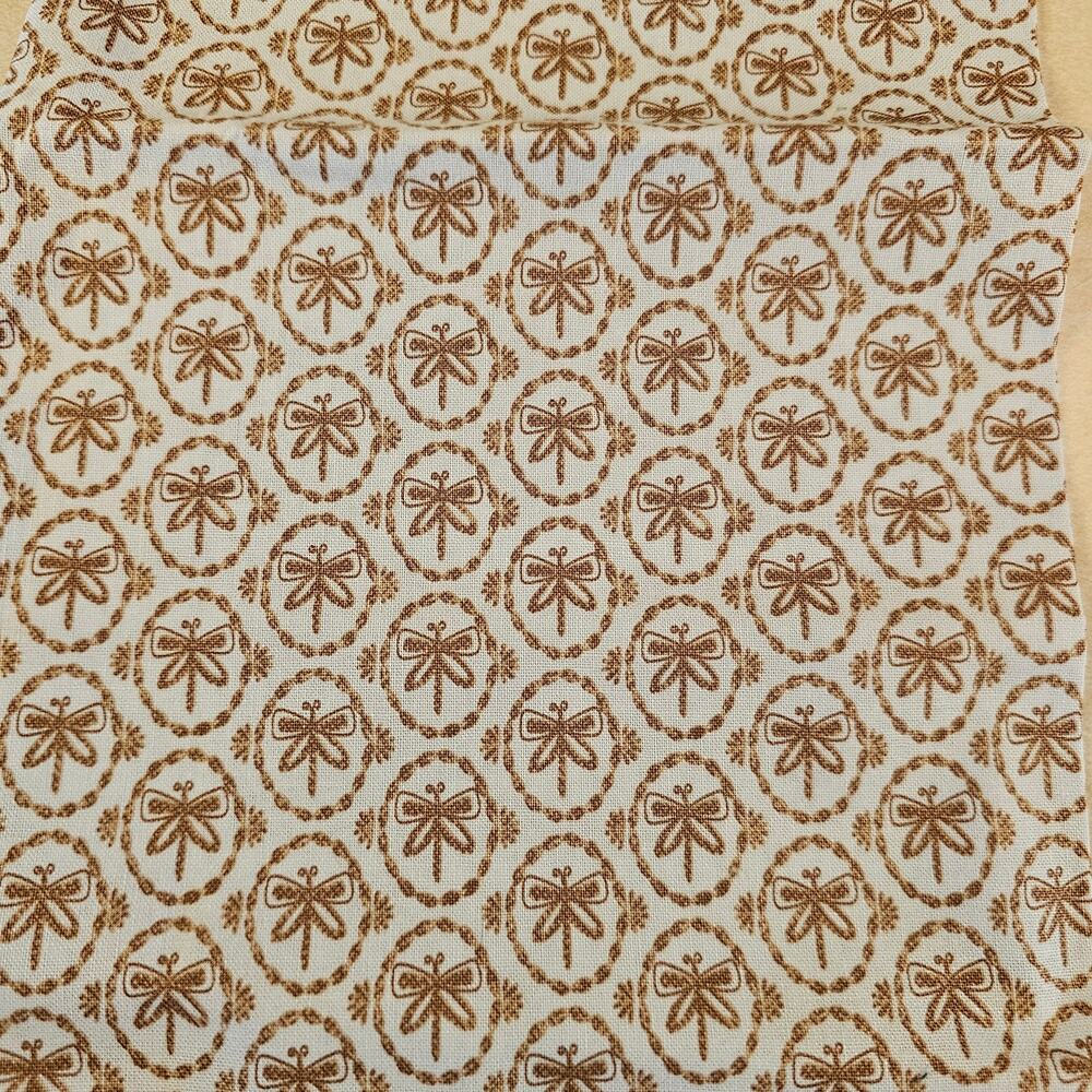 Cotton Fabric Assorted Quilt Craft Brown Tan Floral Animal Fall Leaves Lot of 11 - Picture 13 of 16